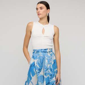 Staple The Label: Arden Cutout Knit Top - White