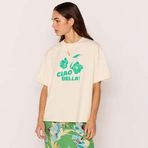 Minkpink: Ciao Relaxed Tee - White/Green