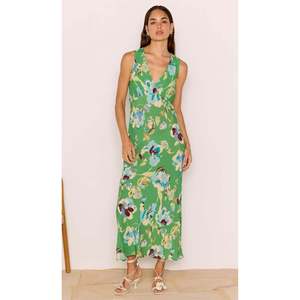 Minkpink: Zoe Bias Midi Dress - Green Floral