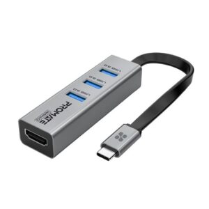 Products: PROMATE 7-in-1 USB Multi-Port Hub with USB-C Connector with 4K HDMI