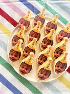 Birthday: Custom printed Face Cookies