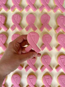 Pink Ribbon Cookies