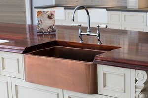 Copper Kitchen Sink: Copper Butler Sink - 765