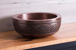 Copper Aztec Wash Bowl