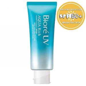 Products: Biore UV AQUA Rich Watery Essence SPF50+ UPSIZE Broad Spectrum