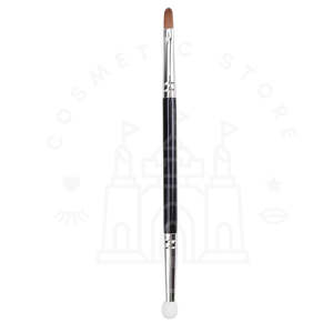 Makeup Tools: Dual-Ended Concealer Brush T301 – Under Eye & Nasolabial Fold Coverage Brush for Dark Circles & Fine Line Concealing (Black)