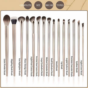 Makeup Tools: 15-Piece Luxury Gold Makeup Brush Set