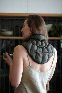 Shrug Heat Bag Shoulder Pain Relief: Shrug Heat Bag - NEW COLOUR! Khaki denim (Lupin Seed)