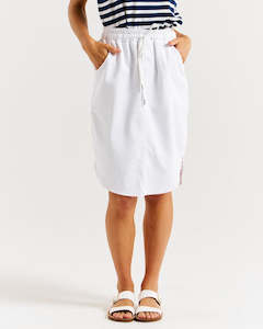 New Arrivals: Betty Basics - Alina Denim White Skirt