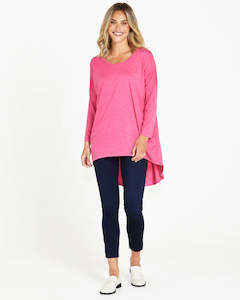 Tunic 1: Betty Basics | Pink Marle - Celeste Tunic Tee