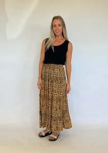 Florencia: Florencia The Label | Leopard -Clementine Maxi Skirt
