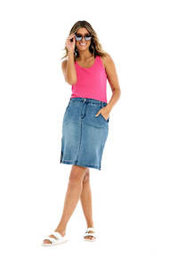 Betty Basics | Azure Georgia Skirt Curve