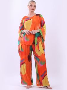 Silk: The Cottage Collection | Orange - Renee Silk Pants