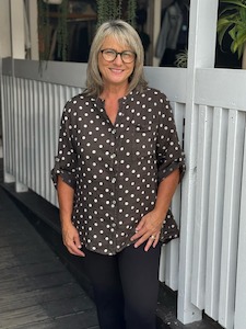 The Italian Closet: The Italian Closet | Winsome Top - Chocolate Spot