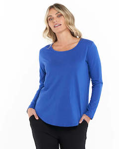 Basics: Betty Basics | Estate Blue Megan Long Sleeve Top