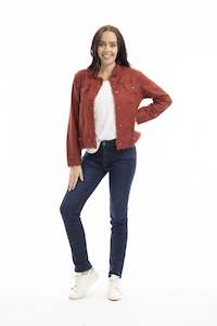 Orientique | Linen Blend Jacket - Rust