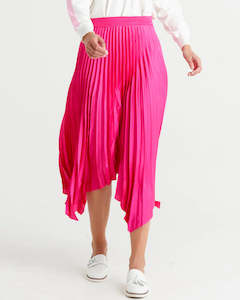 Betty Basics | Peony Pink Louis Pleated Skirt