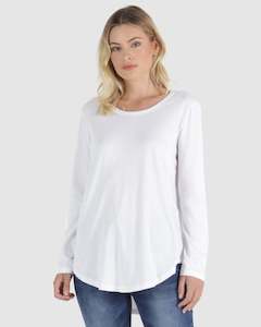 Basics: Betty Basics | White Megan Long Sleeve