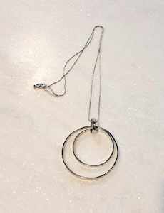 Silver Necklaces: The Cottage Collection - Silver - Casey Circle Necklace