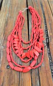 Statement Necklaces 1: The Cottage Collection | Portia Red Layered Necklace