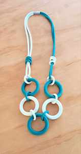 Statement Necklaces 1: Funky Ted | White/Green - Zion Necklace