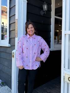 Tops 1: Label of Love | Cherry Shirt - Pink