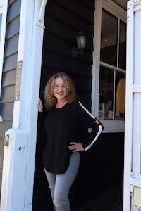 Tops 1: Love & Pebbles - Junee Banded Star Tee - Black