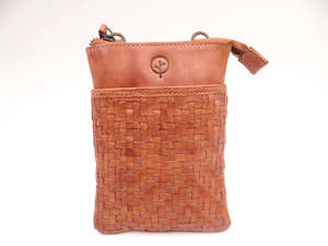 Second Nature | Small Woven Cross Body - Tan