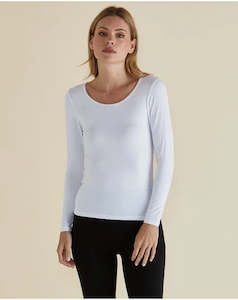 Betty Basics | White - Kelli Long Sleeve Top
