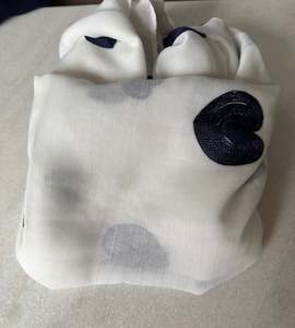 The Cottage Collection Scarf| Hearty Heart Heart - White