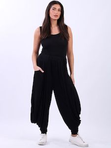 Jumpers Jerseys: The Cottage Collection | Black - Jersey Harem Pants