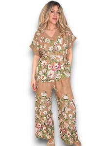 Tops 1: Helga May | Light Coffee Ruby Blossom Top