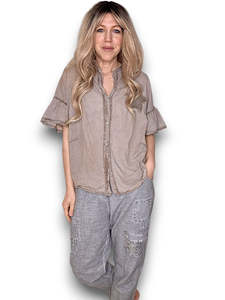 Tops 1: Helga May | Mocha Star Shirt