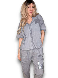 Helga May | Grey Star Shirt