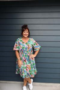 Everything: Orientique |Charli Tassel Tie Dress - Toucan Jungle Pink