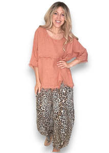 Tunic 1: Helga May | Brick La Mer Fray Tunic