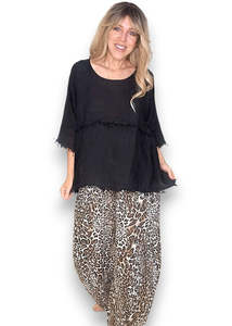 Tunic 1: Helga May | Black La Mer Fray Tunic