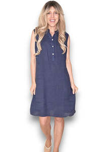 All Dresses: Helga May | Navy Coastal Midi Tank Dress