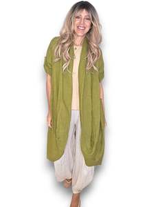 Helga May: Helga May | Olive Linen Cover Up