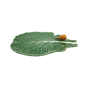 Cabbage Leaf with Snail