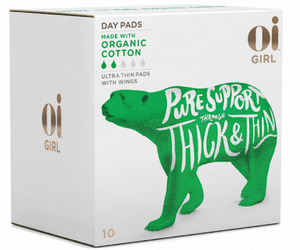 Oi Cups The Cotton Pony Limited: Oi Organic Girl Day Pad - Discontinued by Oi