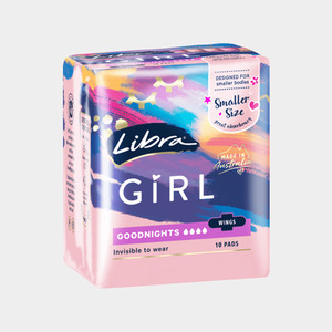 Products: Libra Girl Goodnight Pads with Wings