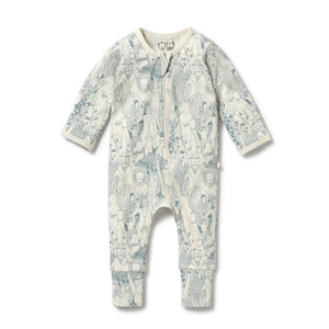 Wilson & Frenchy - Hello Friends Organic Zipsuit with Feet