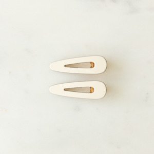 Sophie- Curve Clips S/2 - Ivory