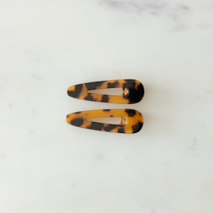 Sophie- Curve Clips S/2 - Dark Tort