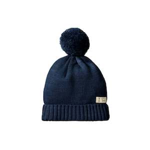 Nature Baby - Alpine Pom Pom Beanie - Navy