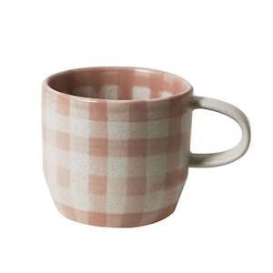 Robert Gordon: Robert Gordon - Cat’s Pyjama Mug - Soft Terracotta Check