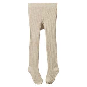 Children Clothing: Nature Baby - Organic Cotton Tights - Oatmeal