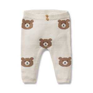 Wilson & Frenchy - Organic Knitted Jacquard Legging - Beary Cute