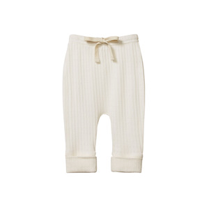 Nature Baby: Nature Baby - Drawstring Pants Pointelle - Natural